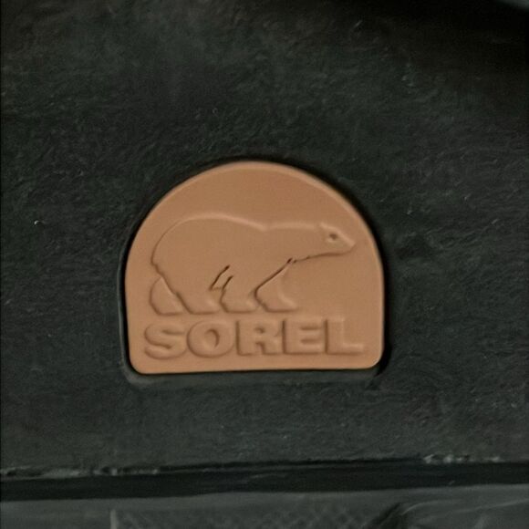 Sorel Joan Now Black Leather Crocodile Pull-On Chelsea Ankle Boots size 7.5 - Picture 7 of 9